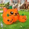 GOOSH 5FT Halloween Inflatable Long Three Pumpkin Cat Head Combo with Built-in LEDs